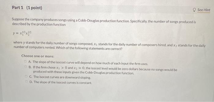 Solved 11 Question (2 points) @ See page 383 A music | Chegg.com