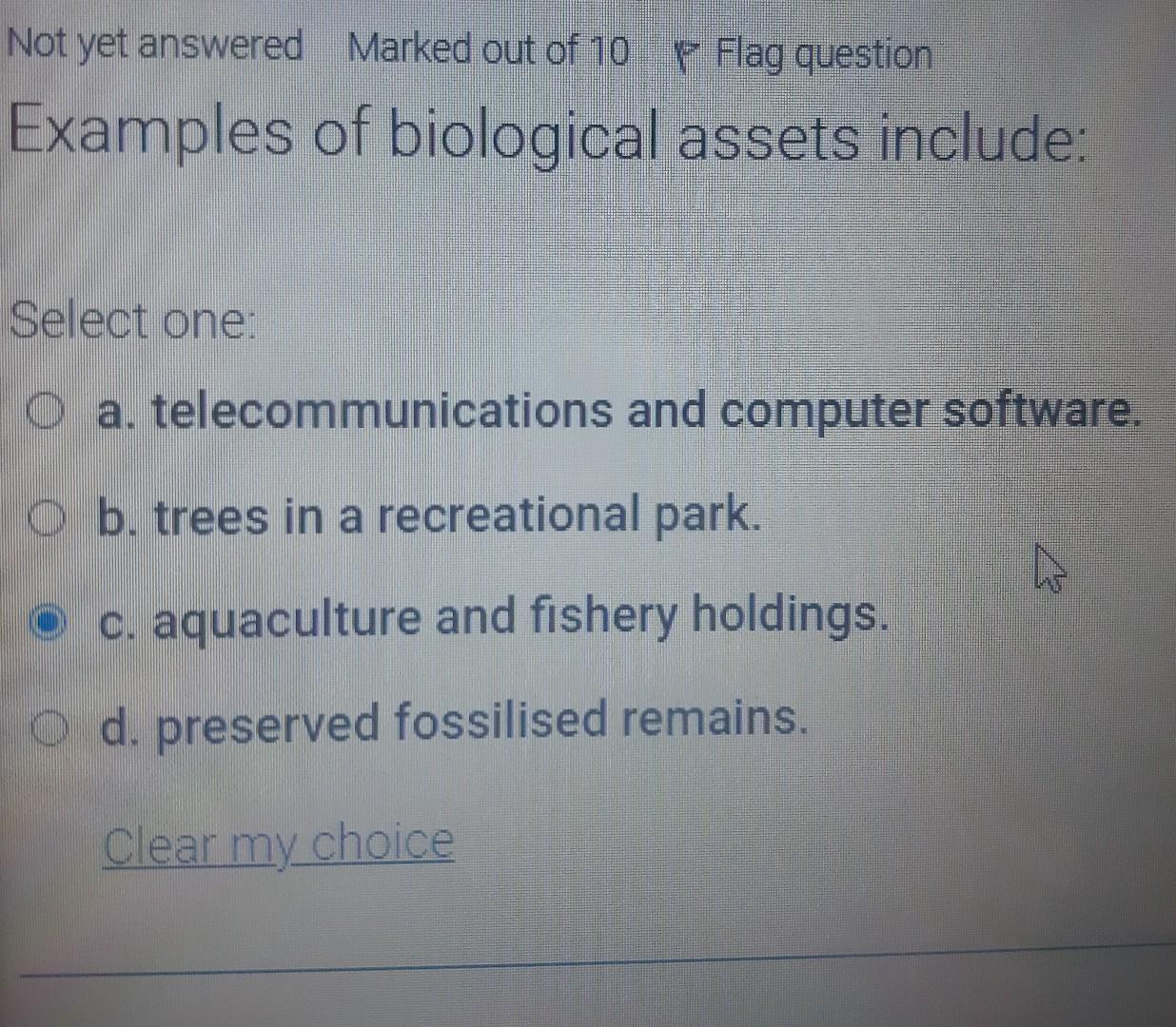 Solved Not yet answered Marked out of 10 p Flag question | Chegg.com
