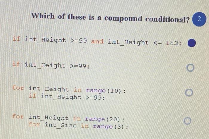 Solved What is a compound conditional? 1 A method used to | Chegg.com