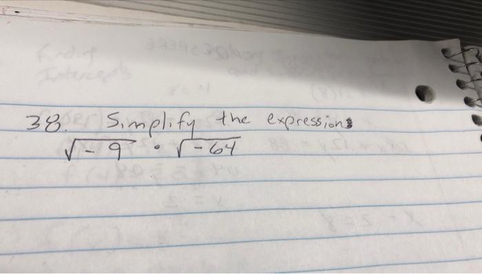 Solved 38.1 Simplify the expression | Chegg.com