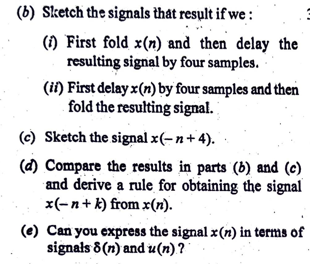 Solved 1. A discretetime signal x(n) is defined as 1+,