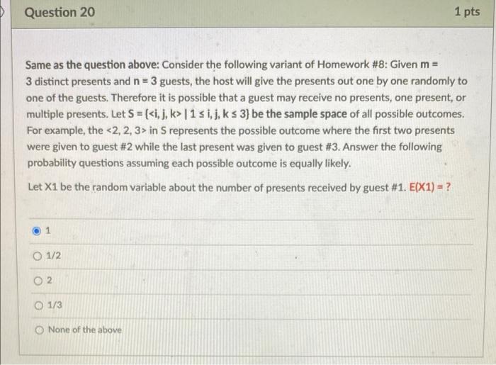 Solved Question 20 1 Pts Same As The Question Above: | Chegg.com