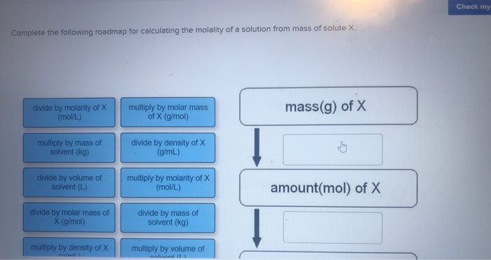 Solved Check My Complete The Following Roadmap For Calcul Chegg Com