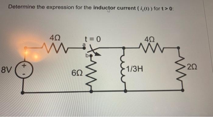 Solved Determine the expression for the inductor current | Chegg.com