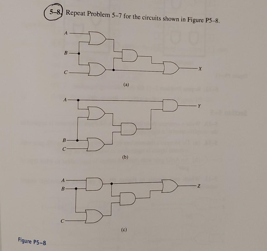 Solved 5-8. Repeat Problem 5-7 for the circuits shown in | Chegg.com