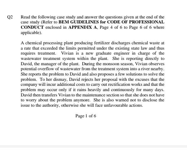 Solved Q2 Read the following case study and answer the | Chegg.com