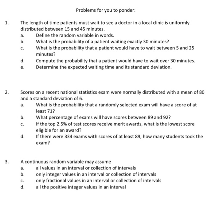 solved-problems-for-you-to-ponder-the-length-of-time-chegg