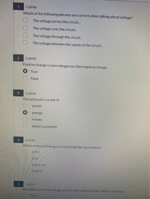 Solved 1 2 points Which of the following phrases are correct | Chegg.com