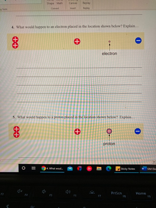 Solved What would happen to an electron placed in the | Chegg.com