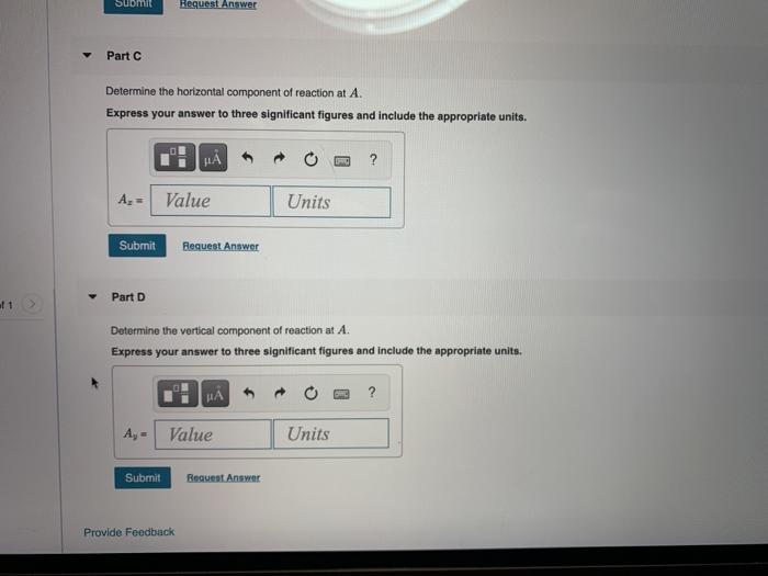 Solved Determine The Components Of Reaction At A And B. Take | Chegg.com