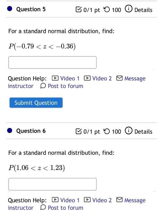 Solved For a standard normal distribution find P z 1.36 Chegg