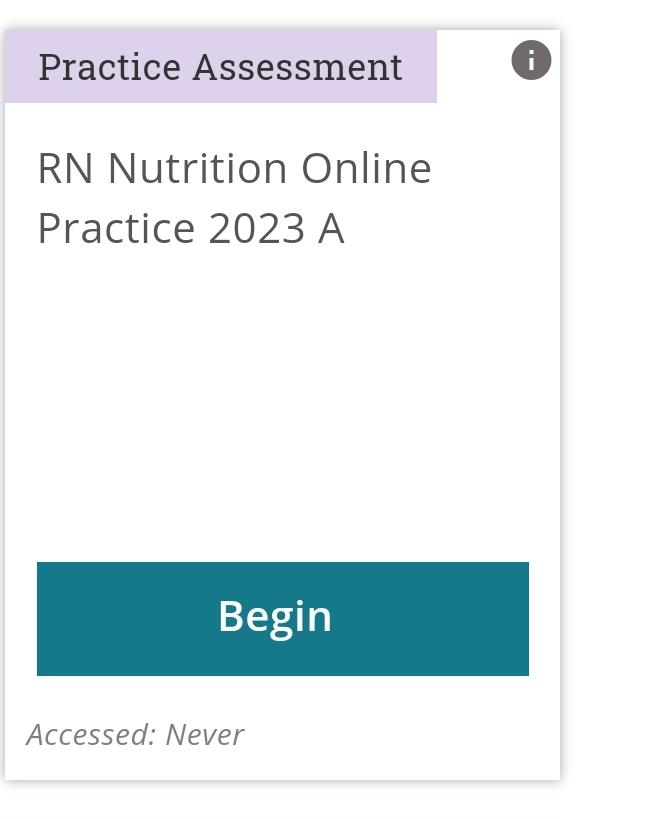 Practice AssessmentRN Nutrition Online Practice 2023