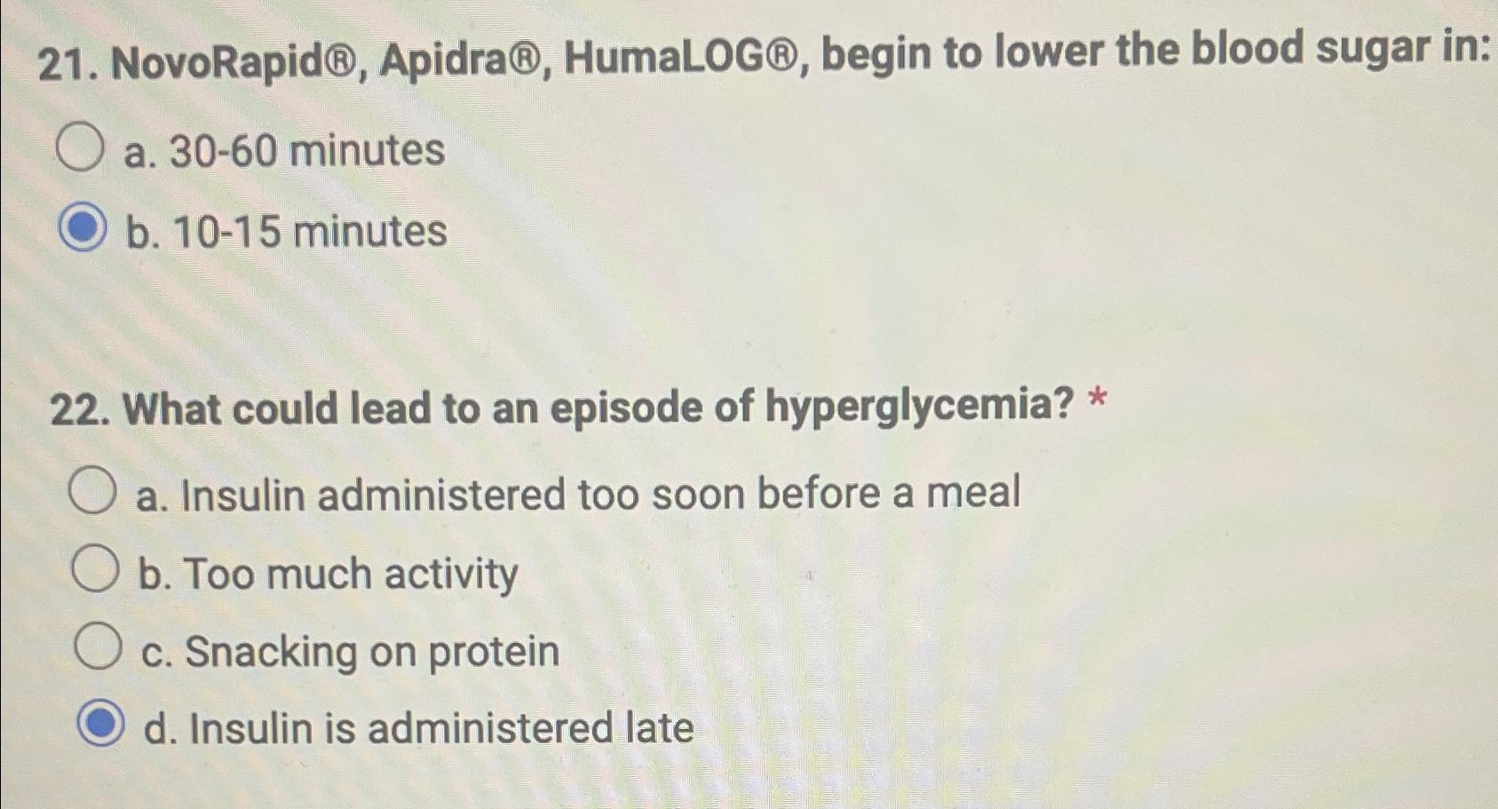 Solved NovoRapid ⊛, ﻿Apidra ⊛, ﻿HumaLOG ⊛, ﻿begin to lower | Chegg.com
