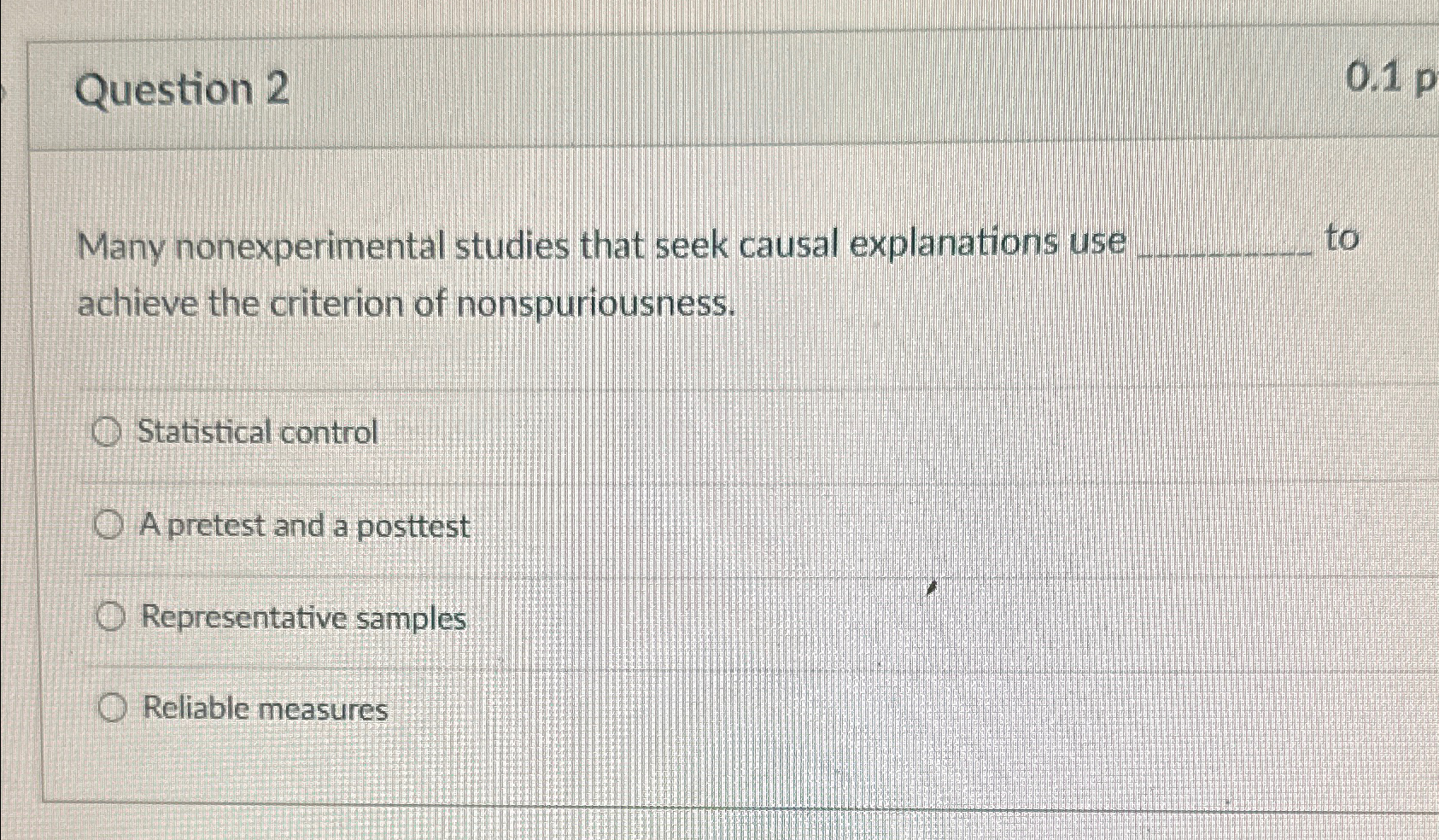 Solved Question 20.1pMany nonexperimental studies that seek | Chegg.com
