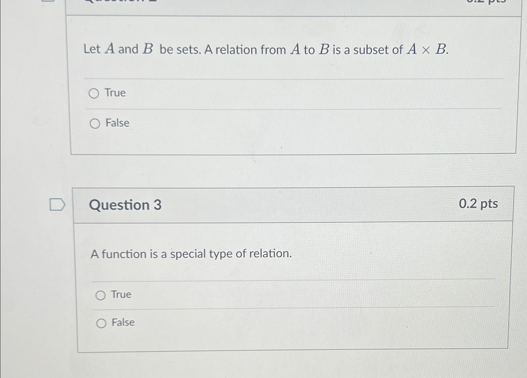 Solved Let A And B ﻿be Sets. A Relation From A ﻿to B ﻿is A | Chegg.com