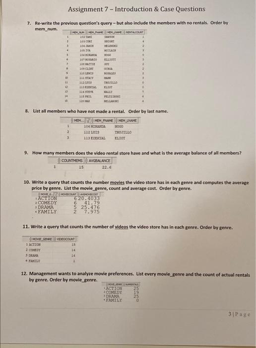 Solved Assignment 7 - Introduction & Case Questions Corner | Chegg.com