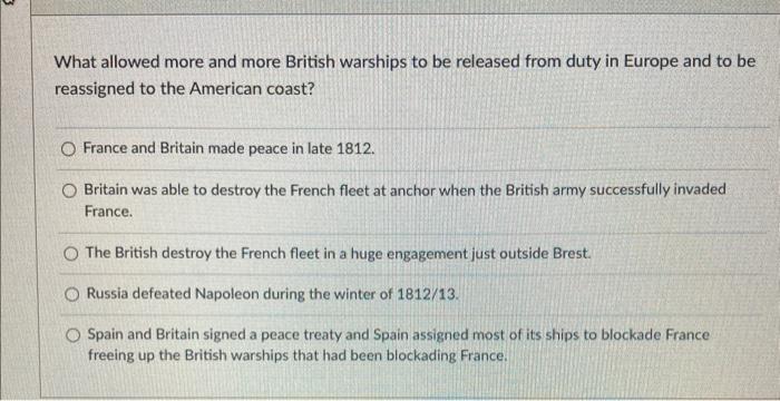 What allowed more and more British warships to be | Chegg.com