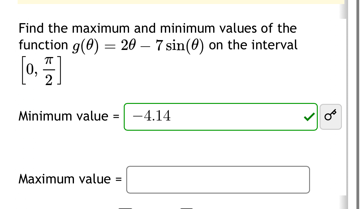 Solved Find the maximum and minimum values of the function | Chegg.com