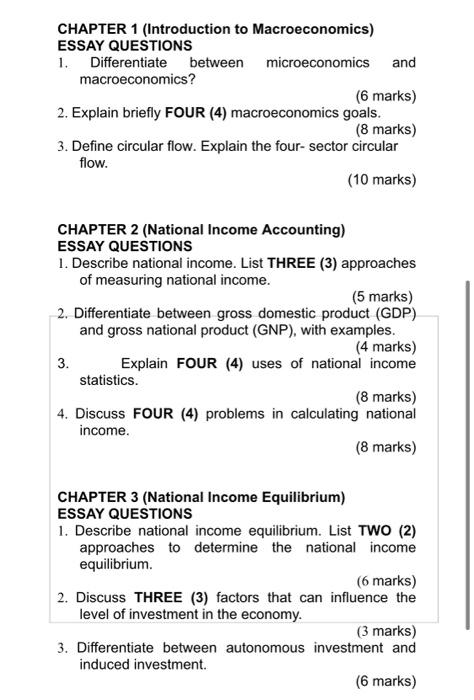 microeconomics essay questions