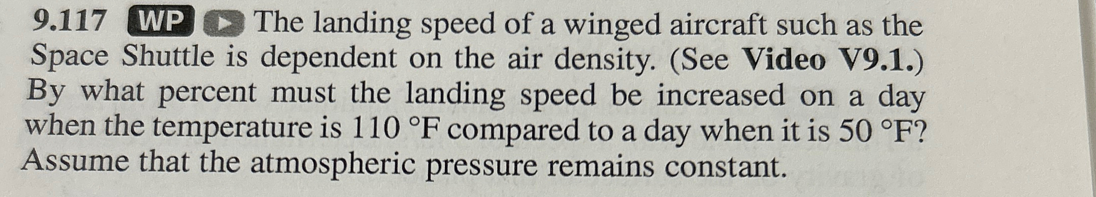 Solved 9.117 ﻿WP The landing speed of a winged aircraft such | Chegg.com