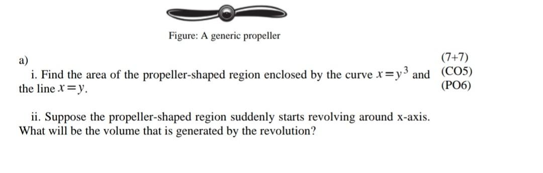 Solved X Figure: A generic propeller a) (7+7) i. Find the | Chegg.com