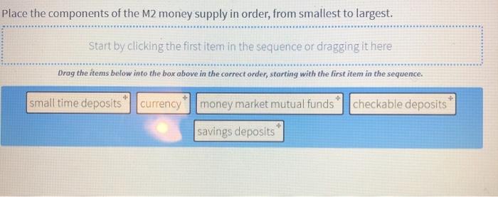 solved-place-the-components-of-the-m2-money-supply-in-order-chegg