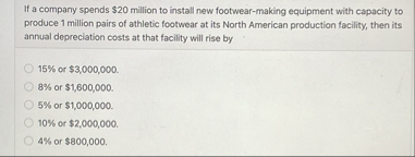 Solved If a company spends $20 ﻿million to install new | Chegg.com