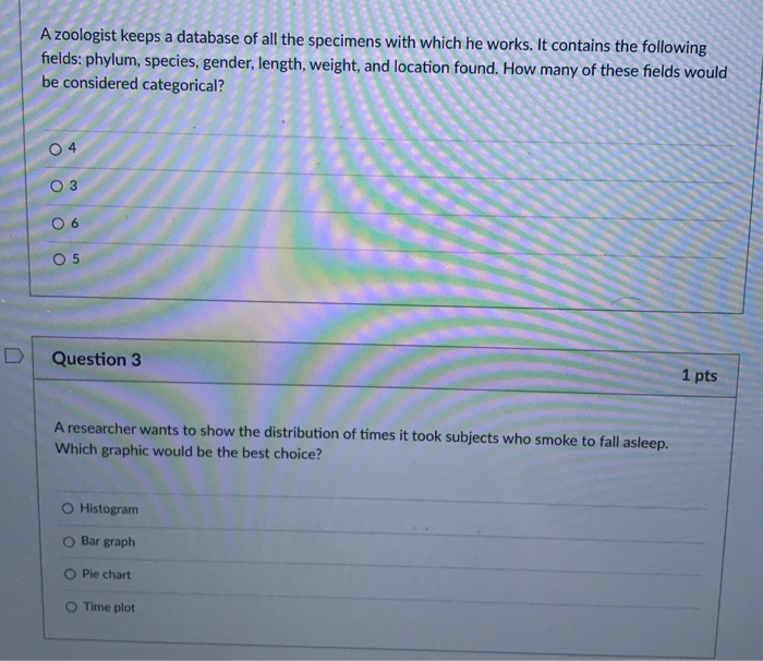 Solved Question 6 1 pt The results of an experiment in which | Chegg.com