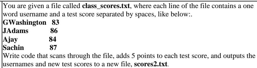 Solved You Are Given A File Called Class Scores Txt Where Chegg