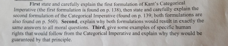 First State And Carefully Explain The First Chegg Com