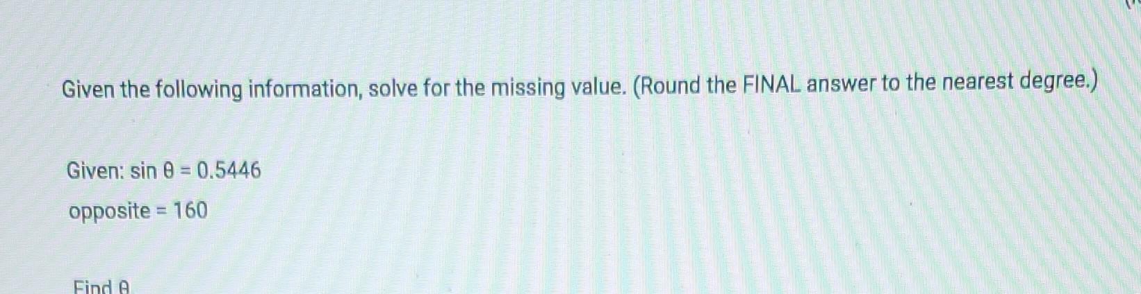 Solved Given the following information, solve for the | Chegg.com