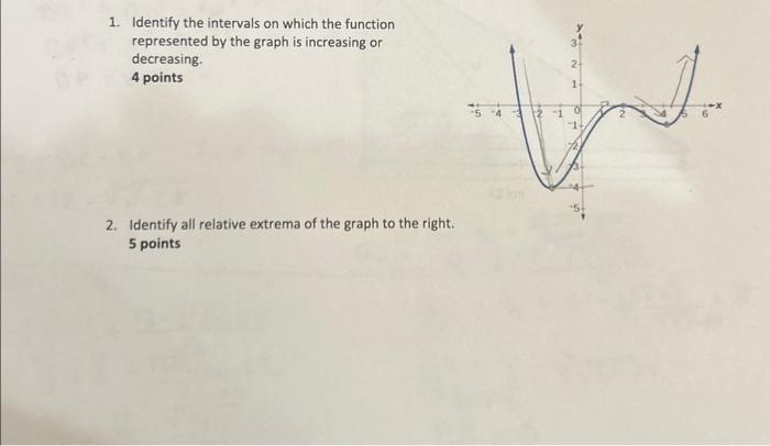 1. Identify the intervals on which the function | Chegg.com