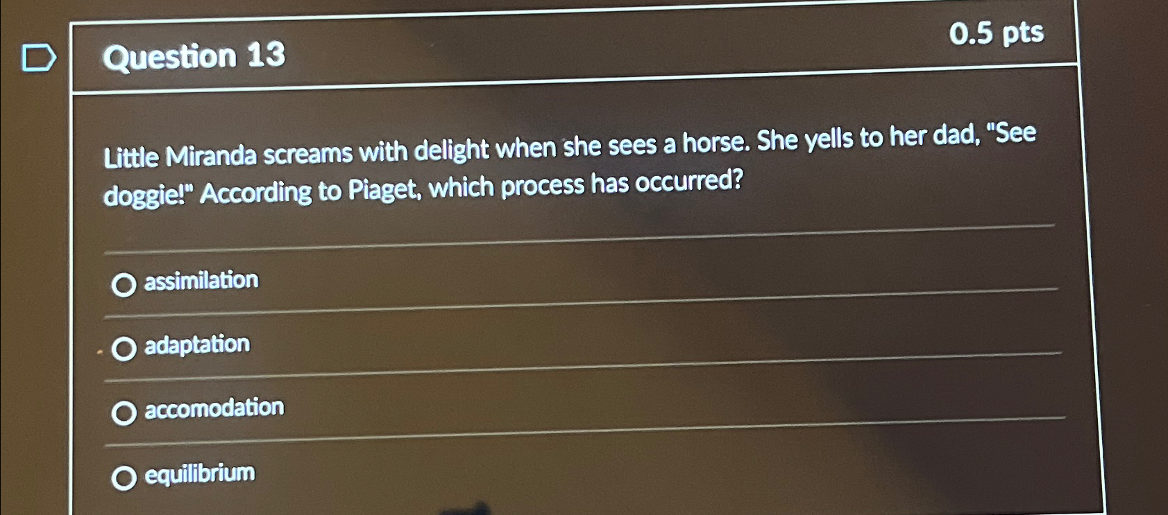 Solved Question 130.5ptsLittle Miranda screams with delight | Chegg.com