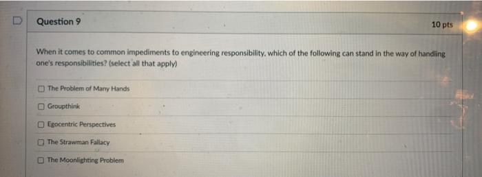 When it comes to common impediments to engineering | Chegg.com