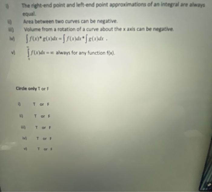 Solved The rightend point and leftend point approximations