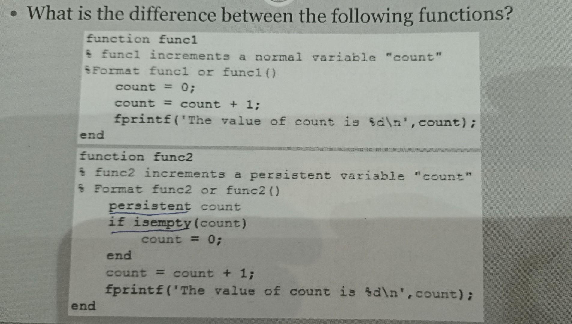 Solved • What is the difference between the following | Chegg.com