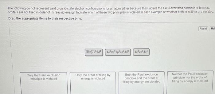 Solved The following do not represent valid ground-state | Chegg.com