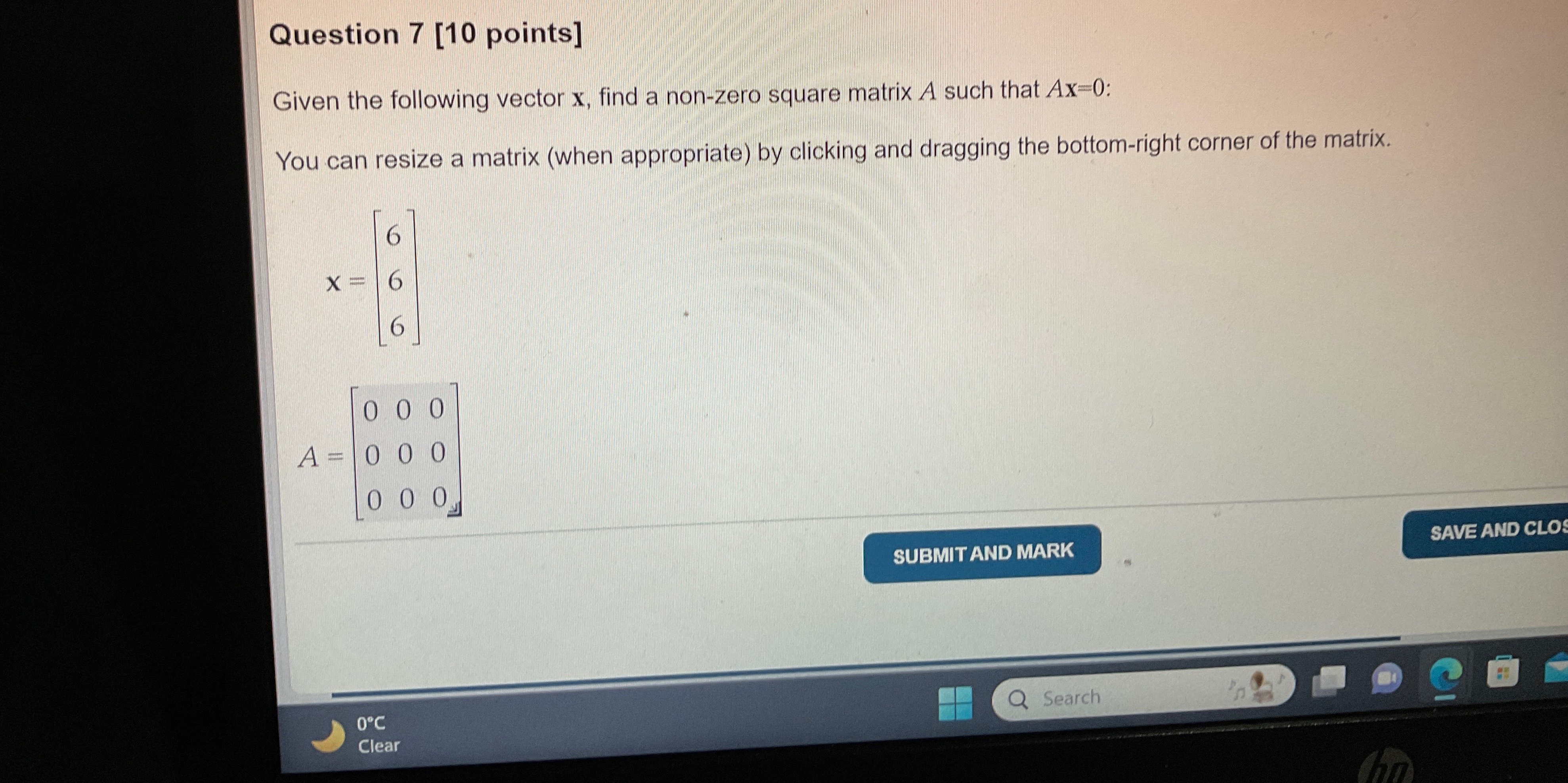 Solved Question 7 [10 ﻿points]Given the following vector x, | Chegg.com