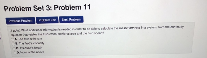 Solved Problem Set 3: Problem 11 Previous Problem Problem | Chegg.com