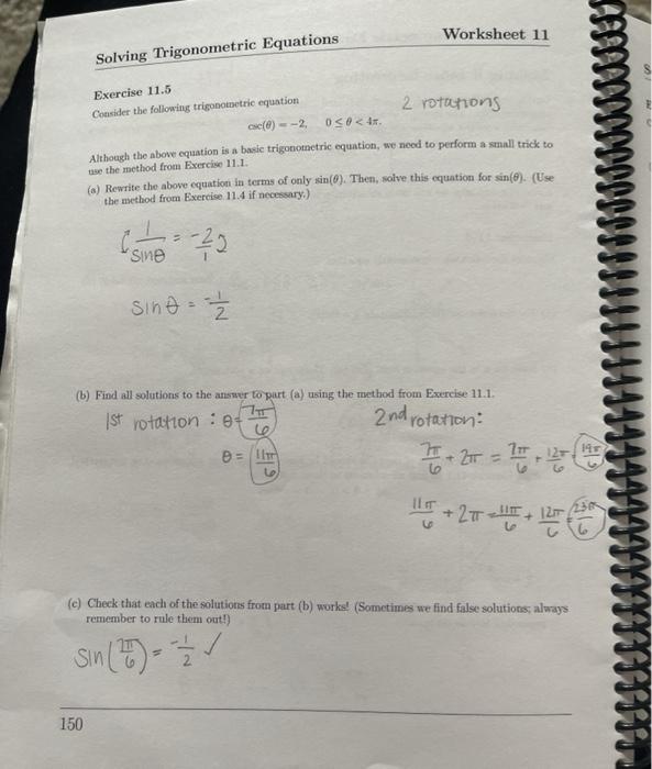Solving Trigonometric Equations Worksheet Part 2 Answers