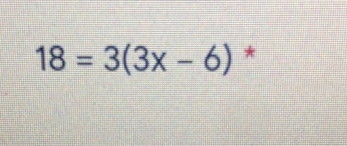 Solved 18 3 3x 6 Chegg