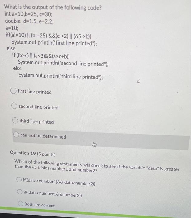 Solved What is the output of the following code? int | Chegg.com