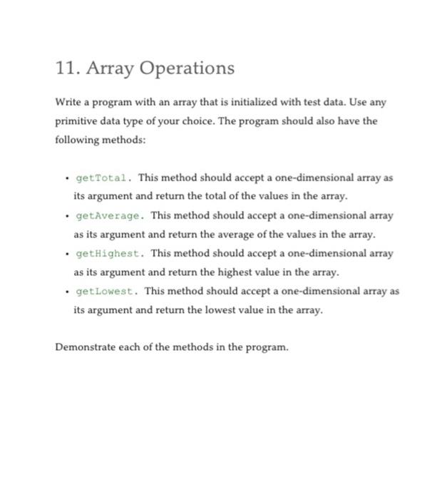 Solved write a java program for the following. include the | Chegg.com