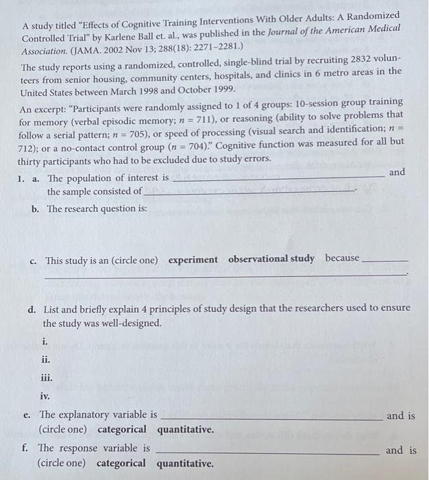 Solved A study altd 