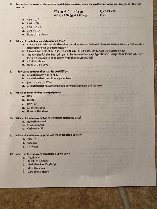 Solved Please answer all parts and circle the correct | Chegg.com