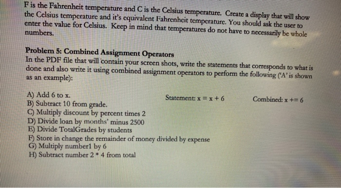 Solved F is the Fahrenheit temperature and C is the Celsius | Chegg.com