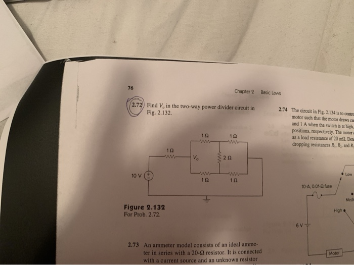 Solved 76 Chapter 2 Basic laws Find V. in the two-way power | Chegg.com