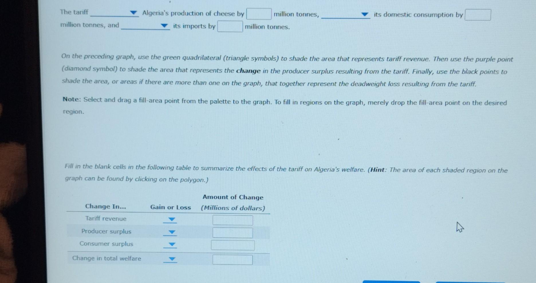 Solved Attempts 6. Effects of a tariff Suppose the following | Chegg.com