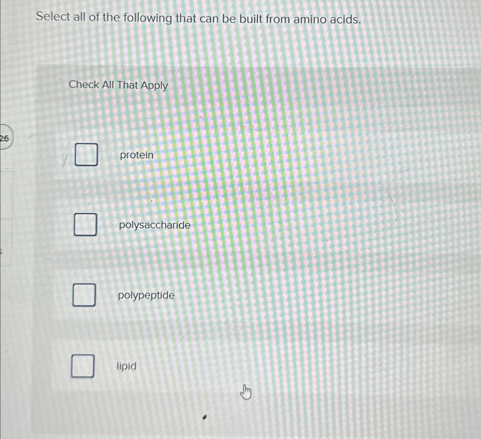 Solved Select all of the following that can be built from | Chegg.com