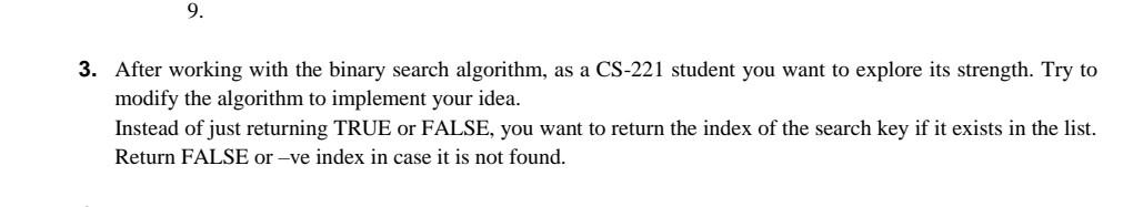 Solved After working with the binary search algorithm, as a | Chegg.com